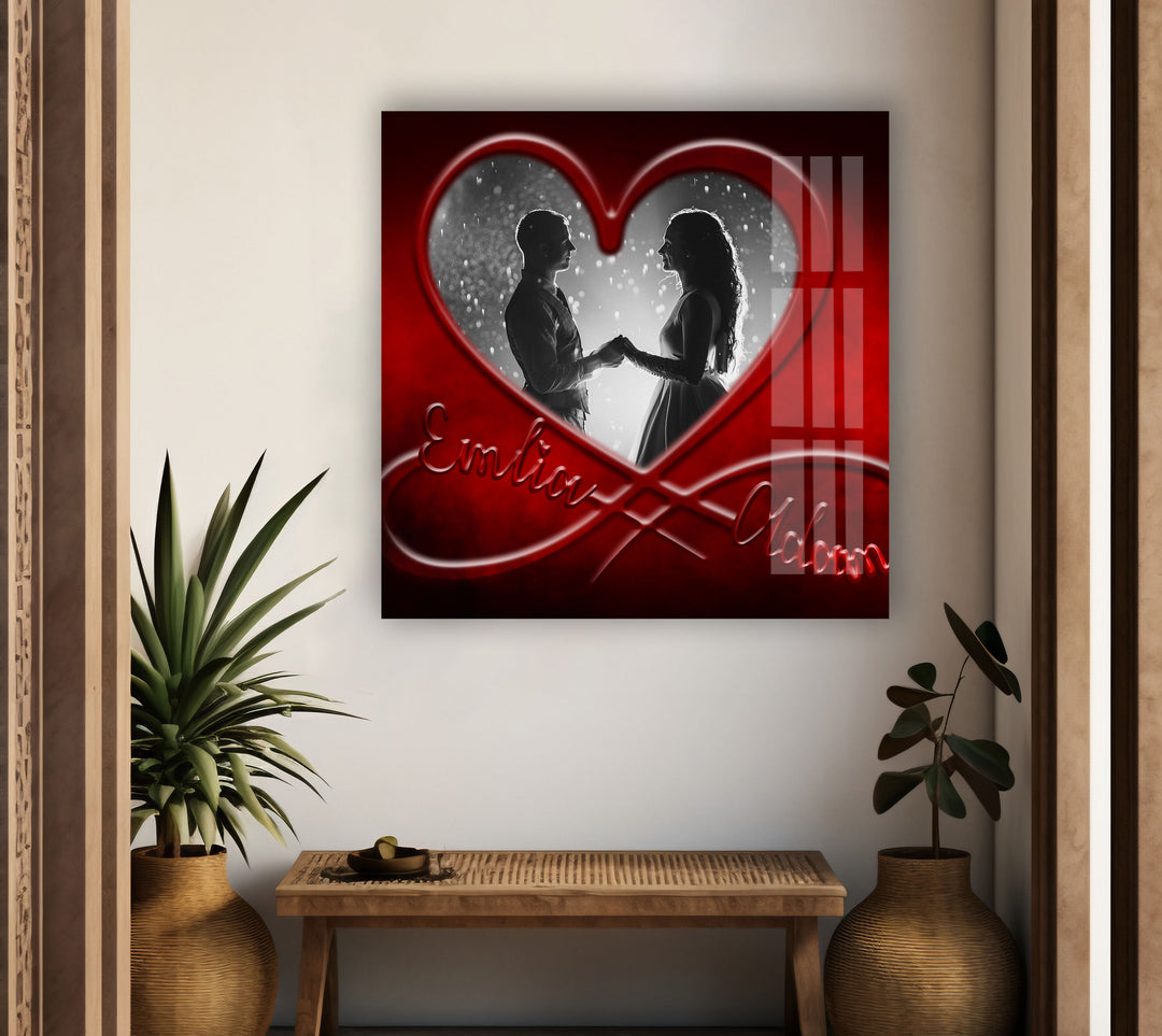 Love Concept Decor Tempered Glass Wall Art - MyPhotoStation