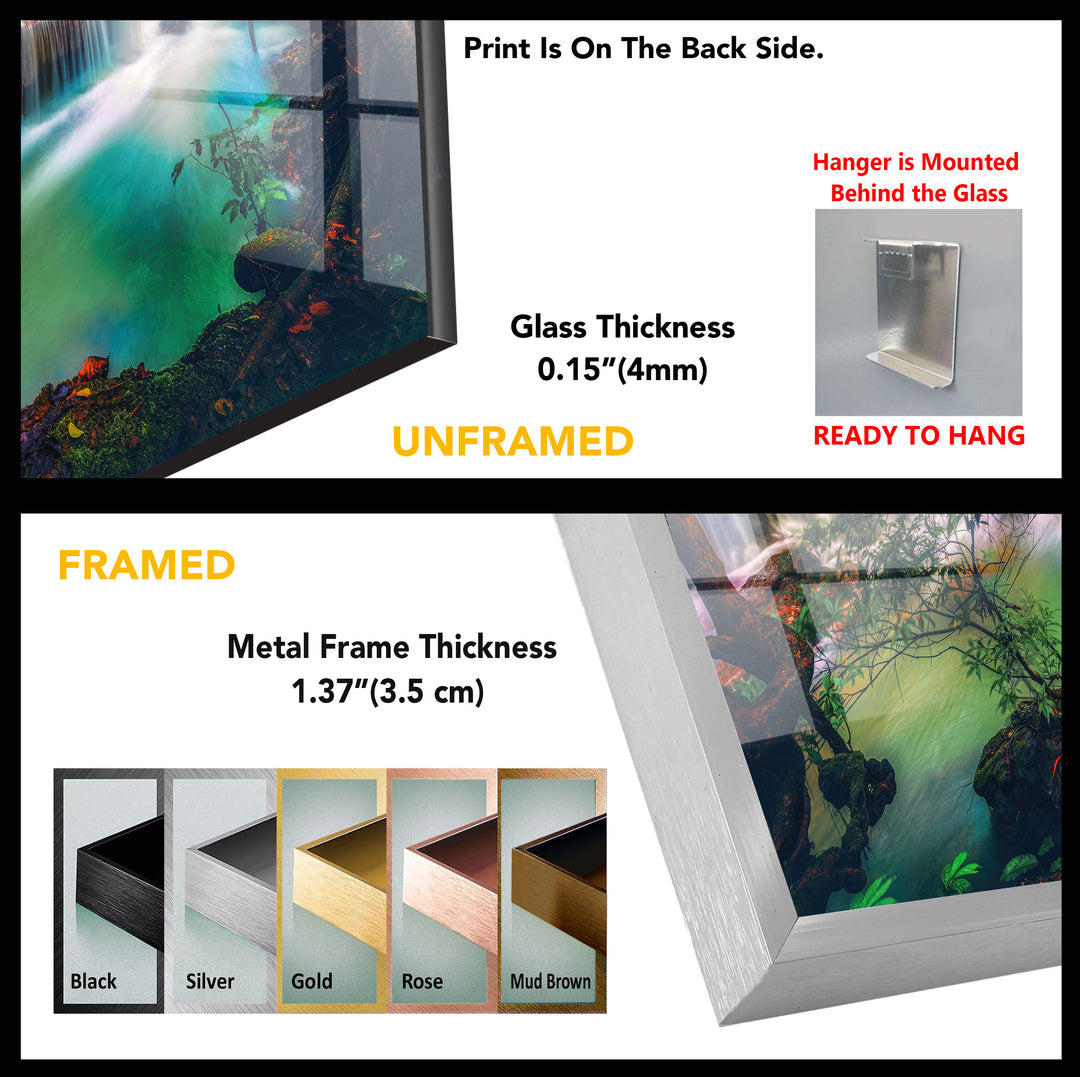 Waterfall Nature Glass Wall Art