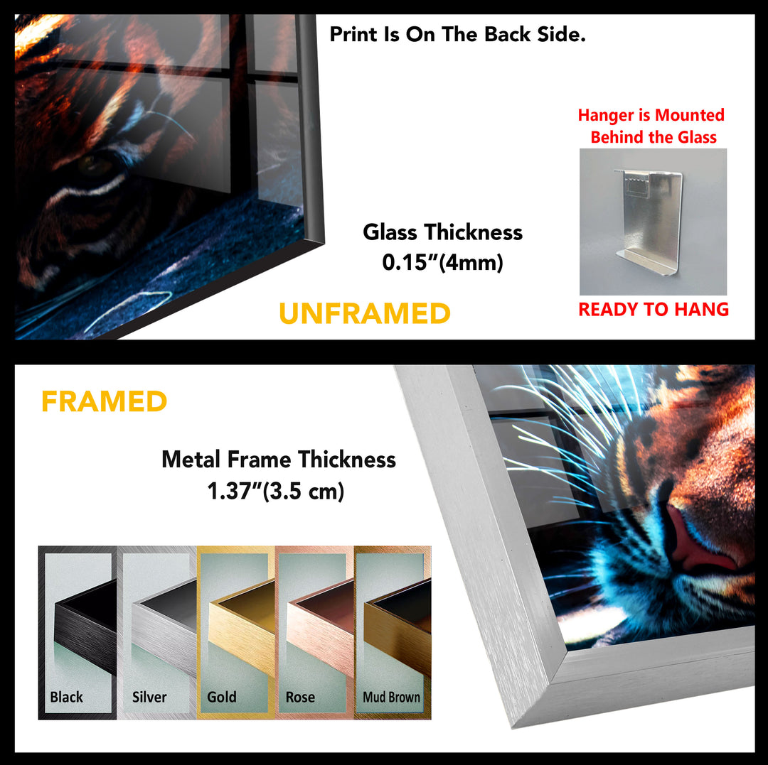 Wild Tiger Animal Tempered Glass Wall Art - MyPhotoStation