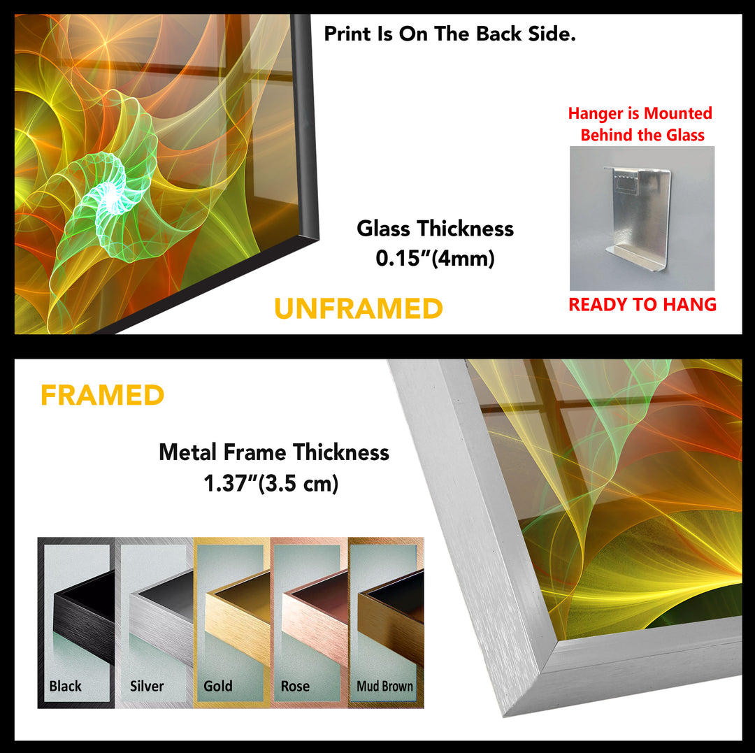 Decorative Colorful Abstract Glass Wall Art