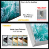 Blue Ocean Waves Tempered Glass Wall Art