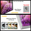 Purple Lavender Field Tempered Glass Wall Art