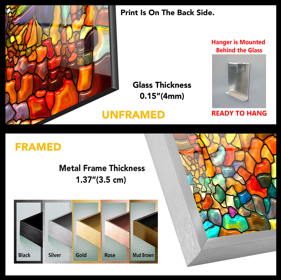 Colorful Mosaic Tempered Glass Wall Art - MyPhotoStation