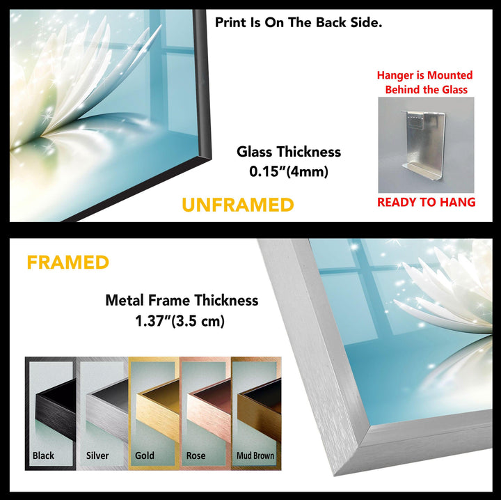 Flower Tempered Glass Wall Art - MyPhotoStation