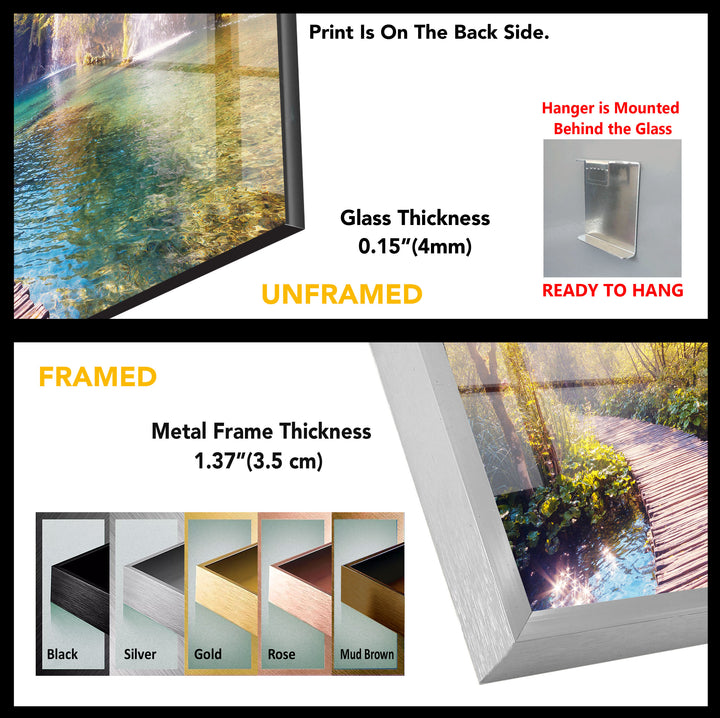 Nature Wonderland Lake Glass Wall Art