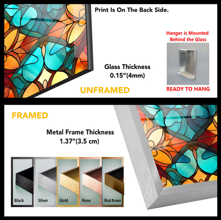 Seamless Pattern Glass Wall Art