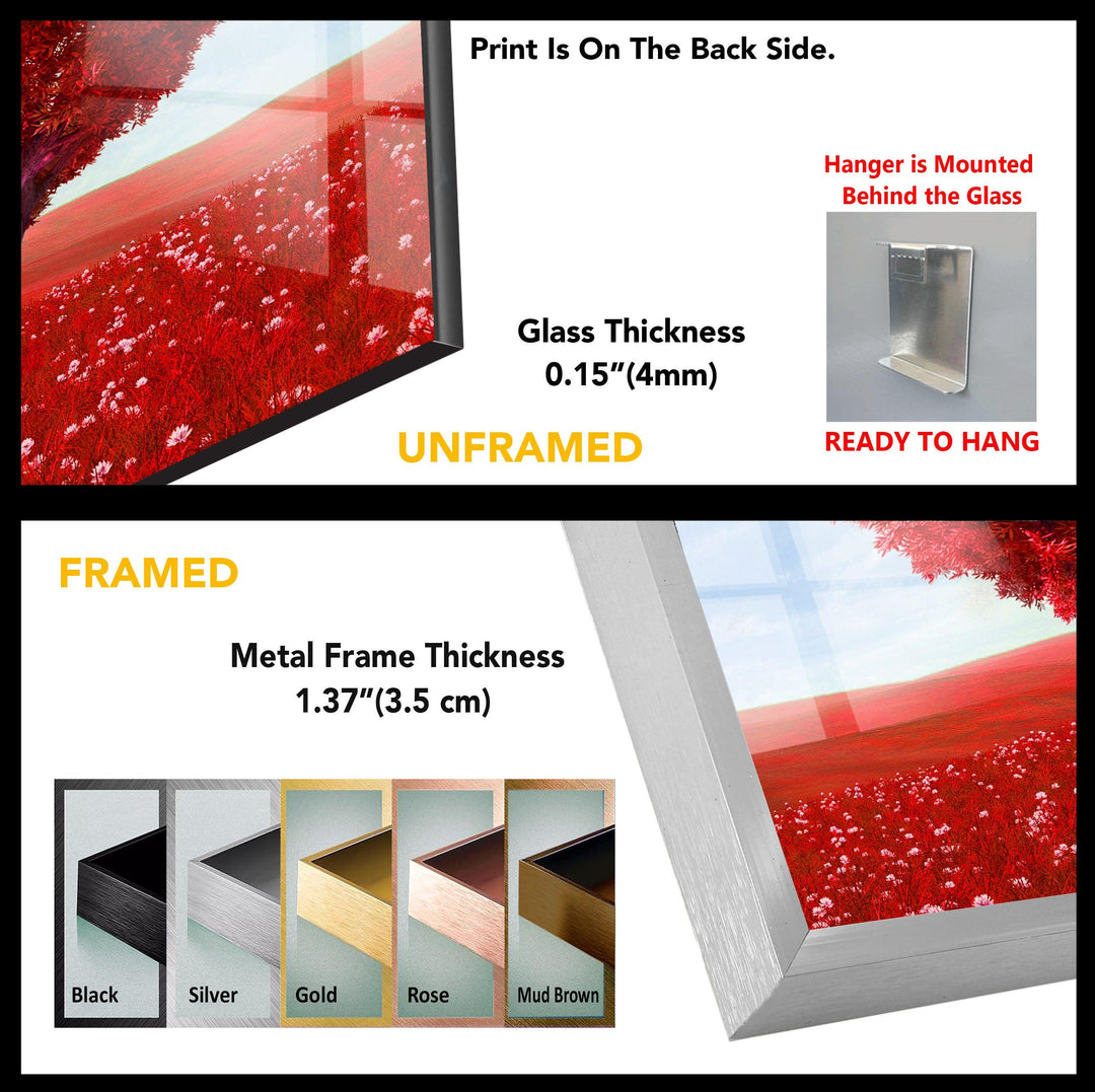 Red Heart Tempered Glass Wall Art - MyPhotoStation