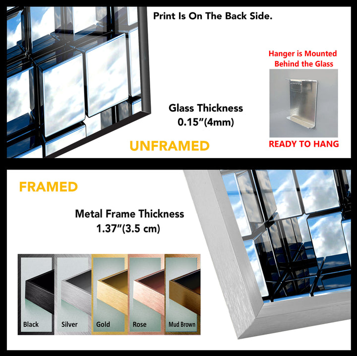 Mirror Effect Tempered Glass Wall Art - MyPhotoStation