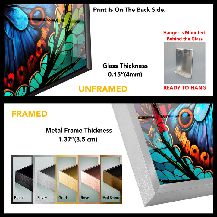 Butterfly Tempered Glass Wall Art - MyPhotoStation