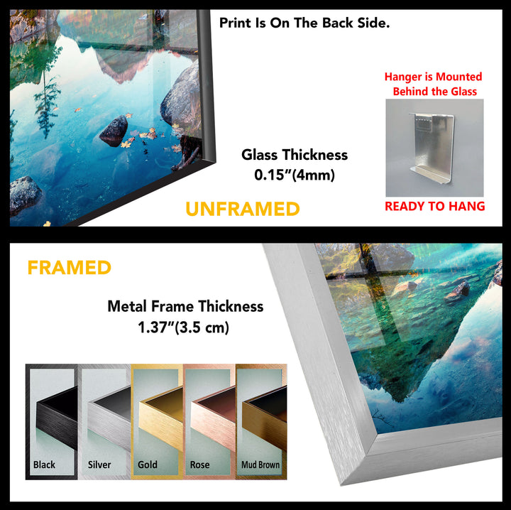 Hintersee Lake Landscape Glass Wall Art