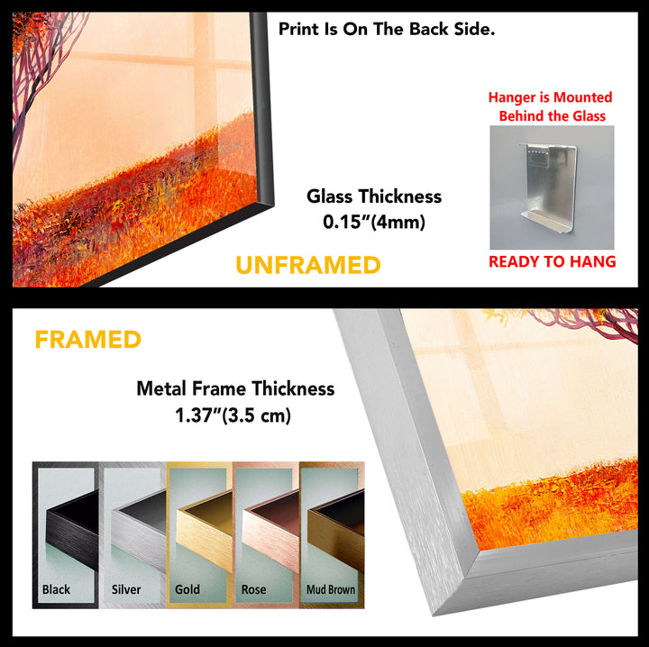 Colorful Life of Tree Tempered Glass Wall Art - MyPhotoStation