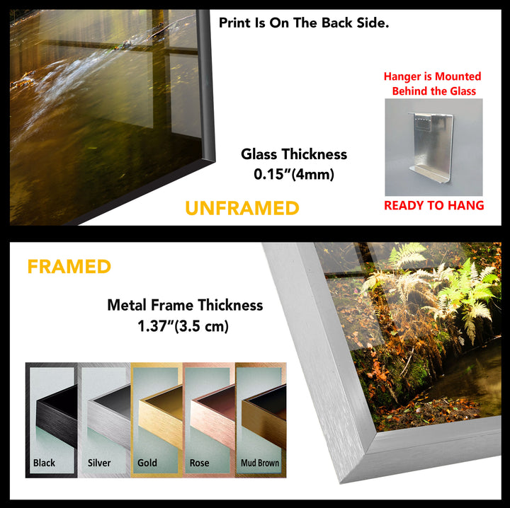 River in The Forest Glass Wall Art