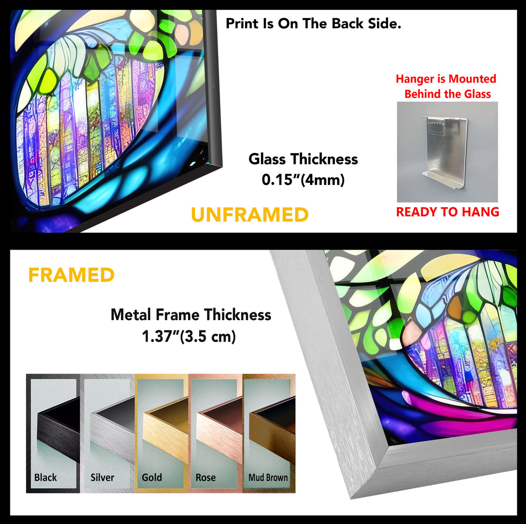 Colorful Life of Tree Stained Tempered Glass Wall Art - MyPhotoStation