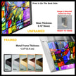 Colorful Mosaic Abstract Tempered Glass Wall Art