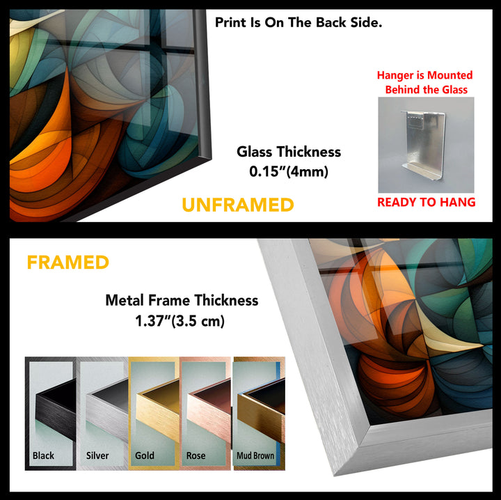 Abstract Art Piece Glass Wall Art