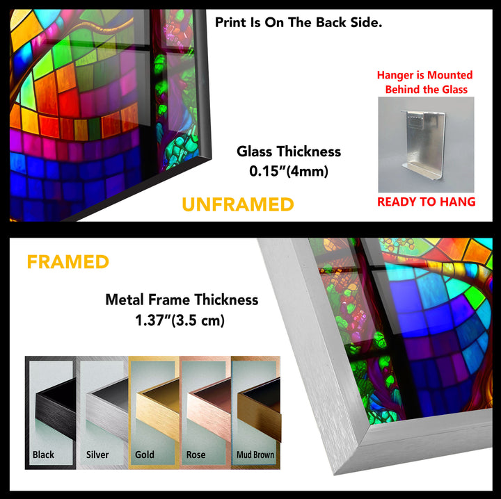 Stained Window Decor Tempered Glass Wall Art - MyPhotoStation