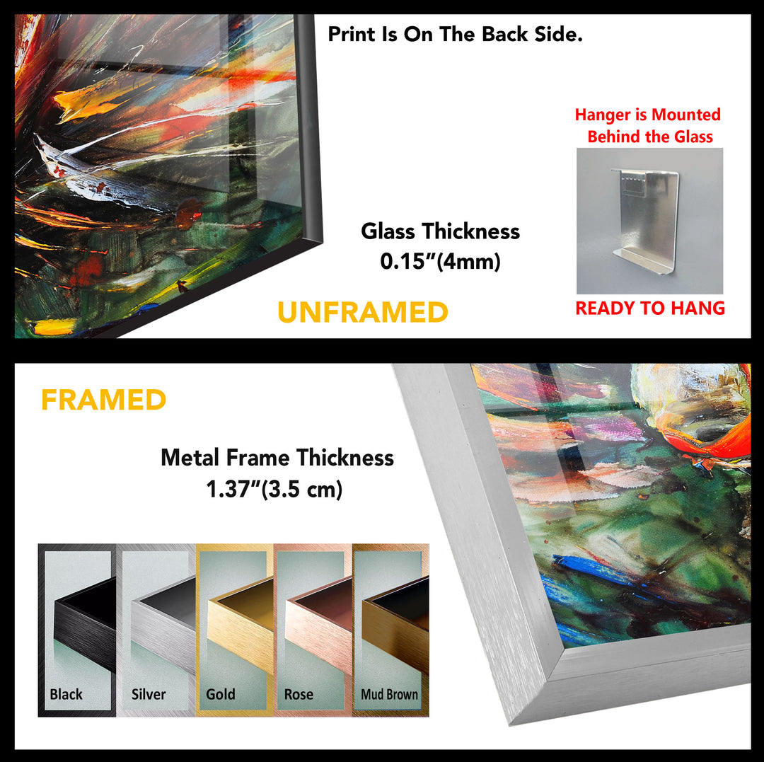 Fish Oil Paint Tempered Glass Wall Art - MyPhotoStation