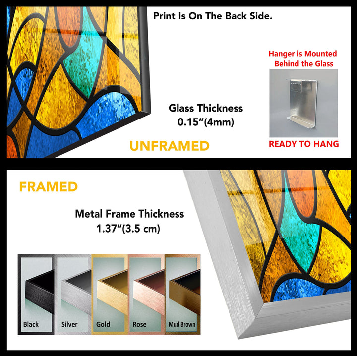 Stained Abstract Glass Wall Art