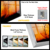 Sunset Moon View Tempered Glass Wall Art