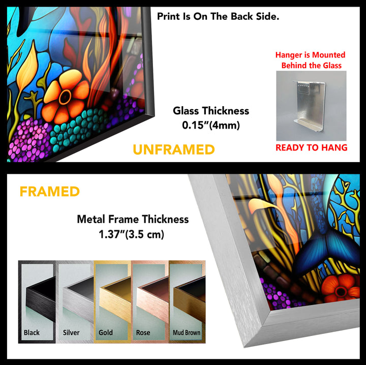 Dolphin Tempered Glass Wall Art - MyPhotoStation