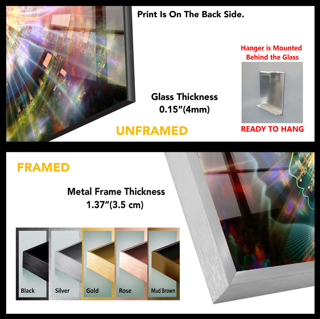 Geometry Soul Abstract Tempered Glass Wall Art - MyPhotoStation