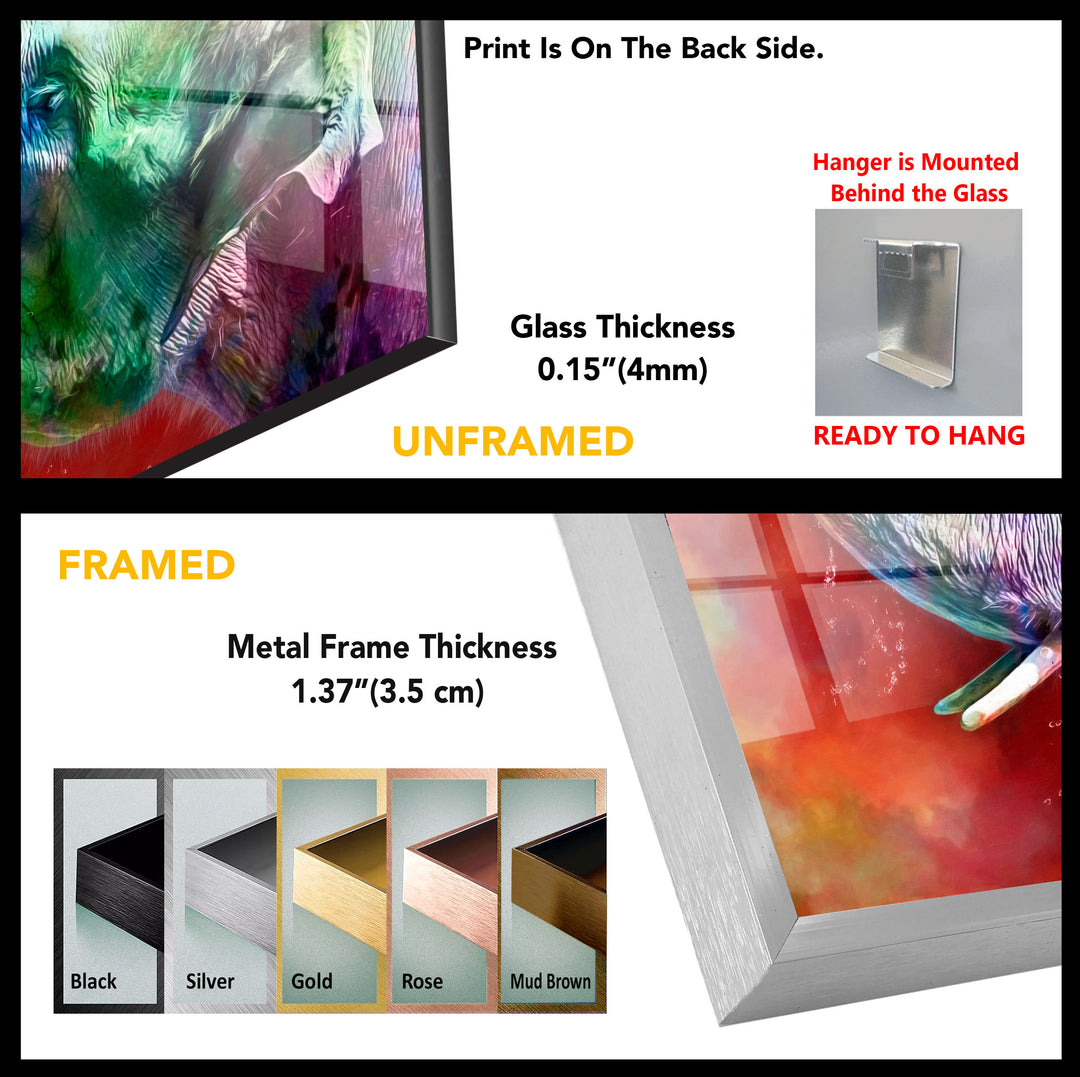 Elephant Tempered Glass Wall Art - MyPhotoStation