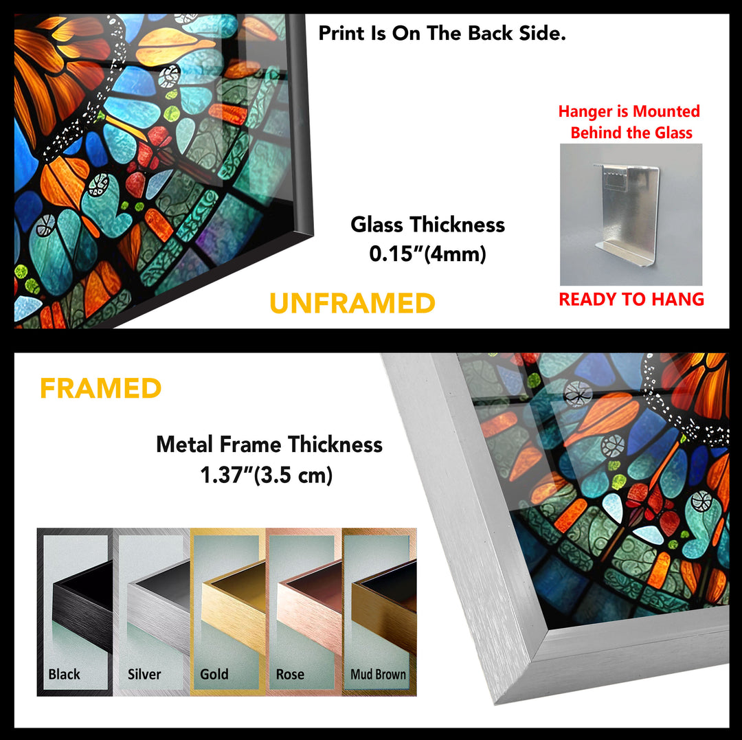 Butterfly Tempered Glass Wall Art - MyPhotoStation