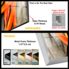 Orange Leaf Tempered Glass Wall Art