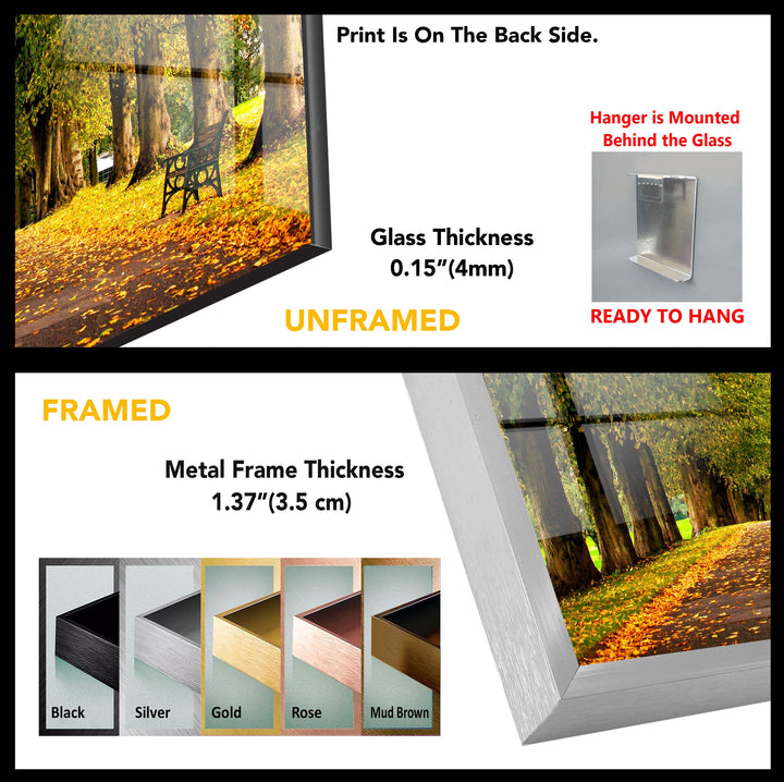 Nature Forest Glass Wall Art