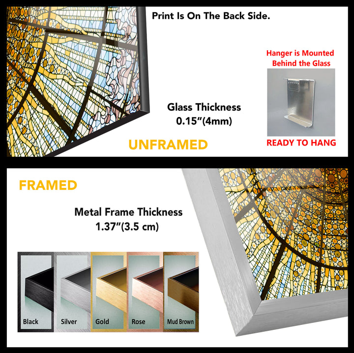 Stained Window Art Tempered Glass Wall Art - MyPhotoStation