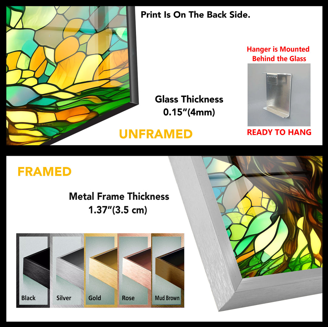 Life of Tree Stained Tempered Glass Wall Art - MyPhotoStation