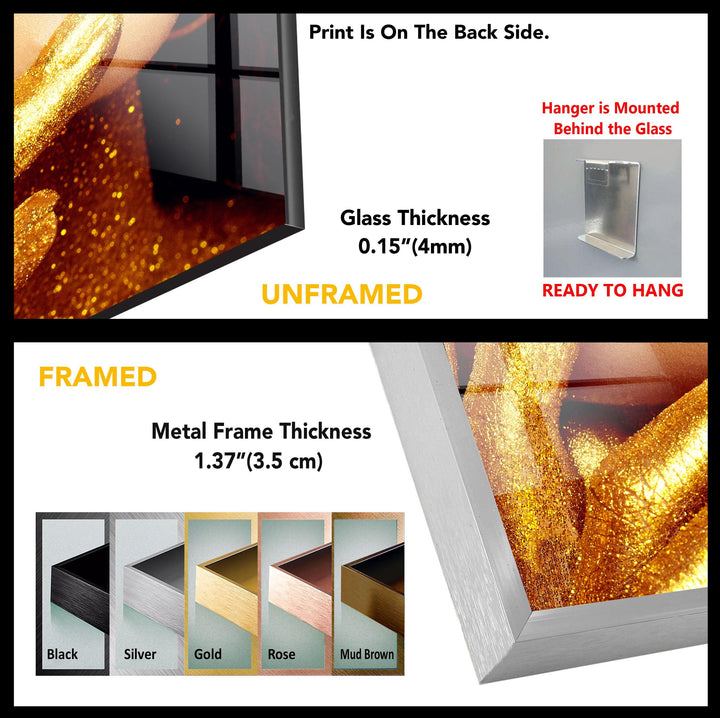 Golden Woman Tempered Glass Wall Art - MyPhotoStation