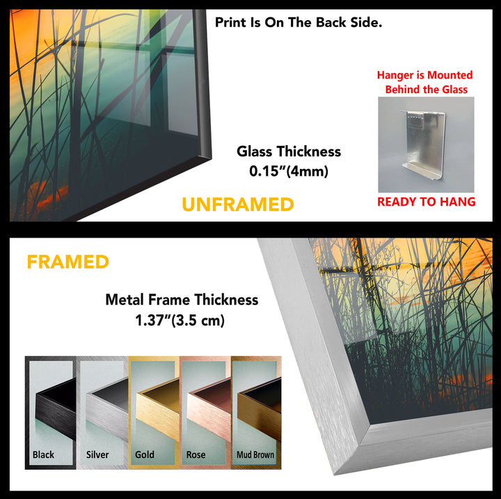 Nature Lake Landscape Tempered Glass Wall Art - MyPhotoStation