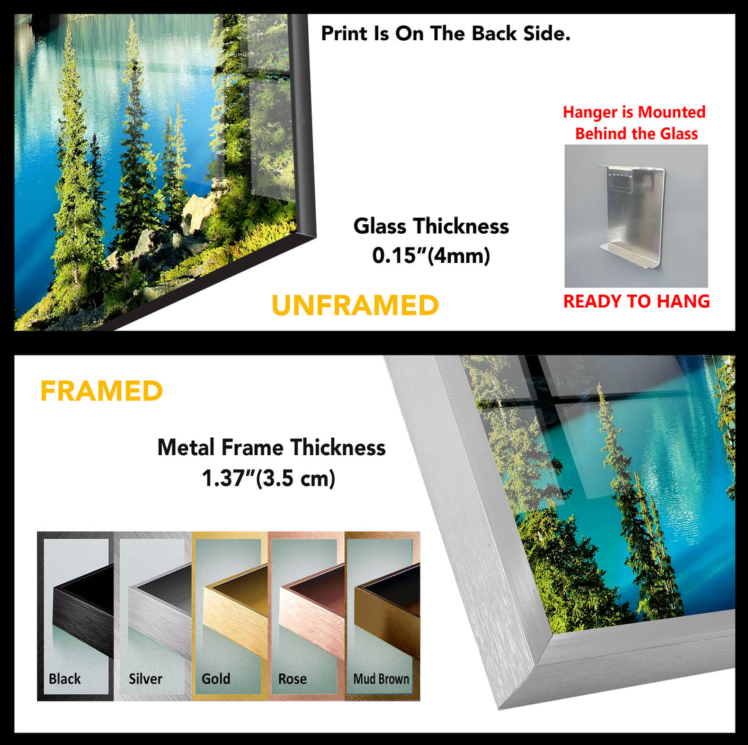 Moraine Lake Nature Glass Wall Art