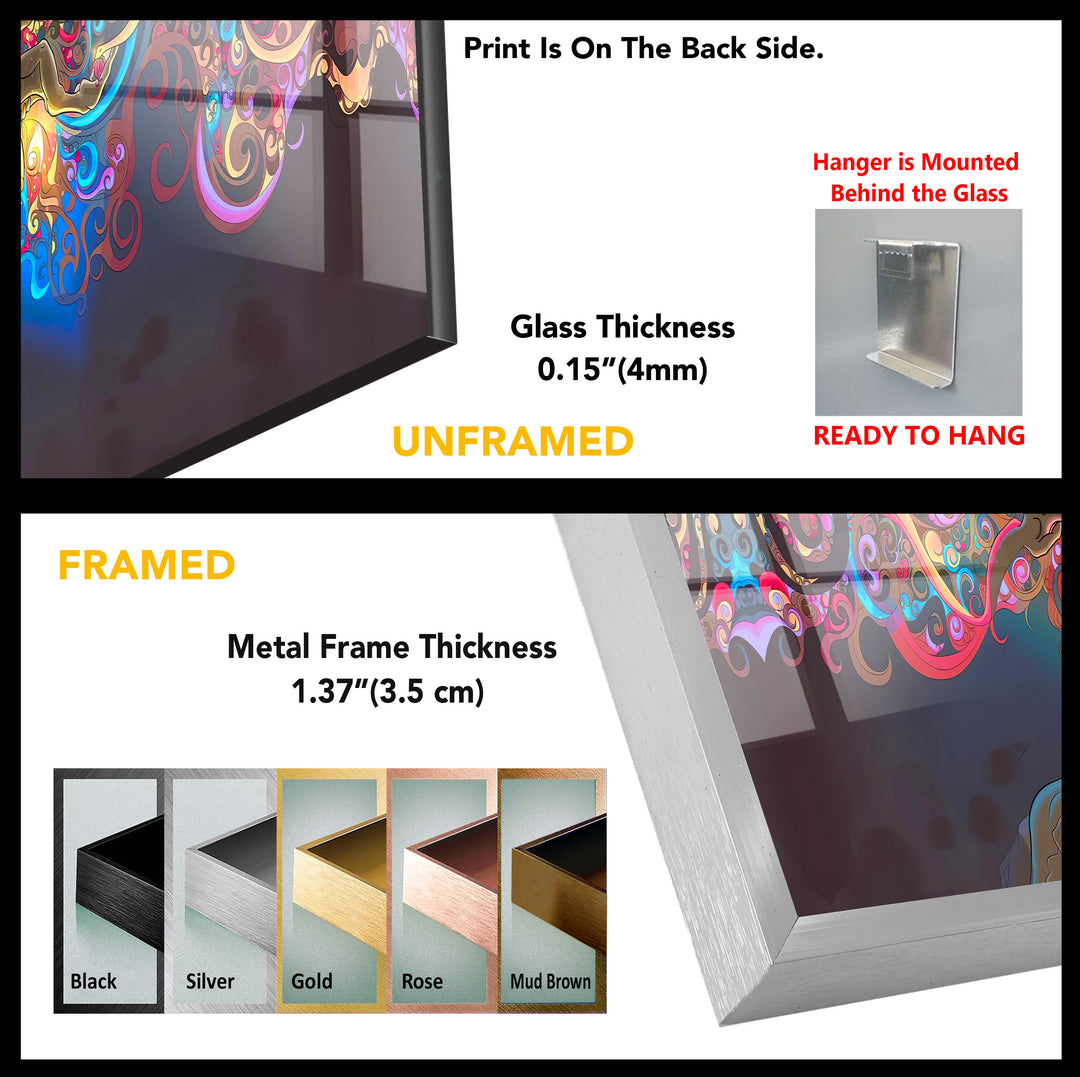 3D Stunning Abstract Art Glass Wall Art