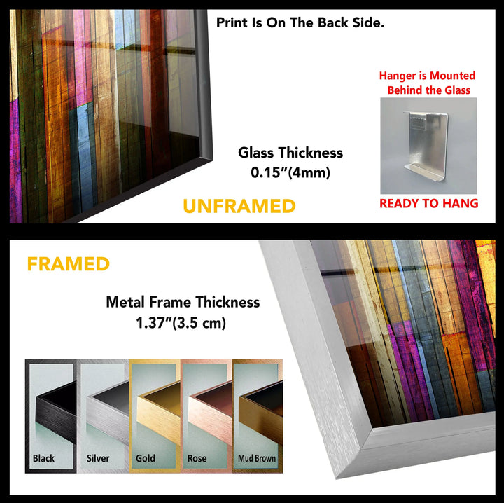 Colorful Wooden Tempered Glass Wall Art - MyPhotoStation