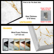 White Marble with Gold Details tempered Glass Wall Art