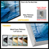 Wavy Sea Tempered Glass Wall Art