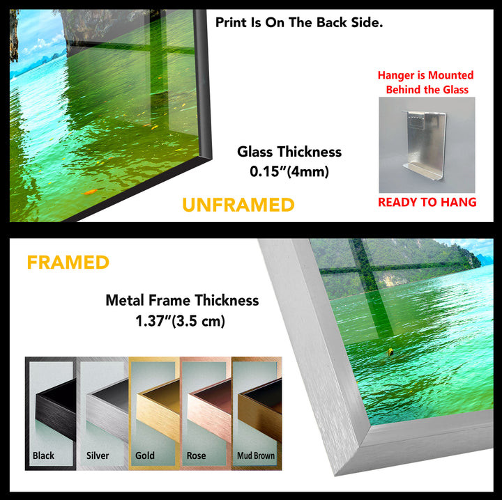 Phang Nga Bay Landscape Glass Wall Art