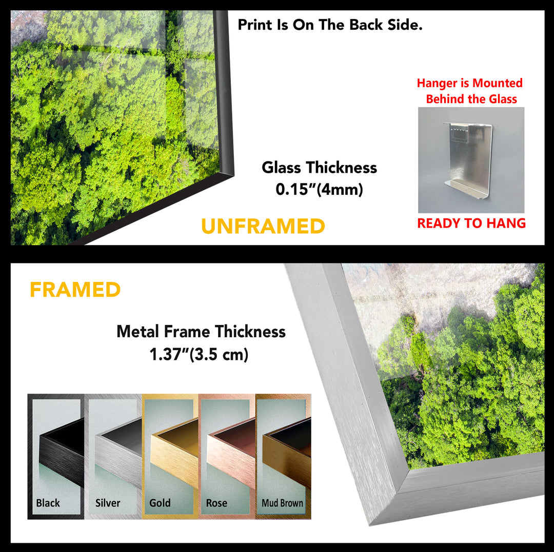 Tropical Island Nature Glass Wall Art