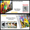 Colorful Vivid Abstract Tempered Glass Wall Art