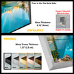 Mountain Lake View Tempered Glass Wall Art