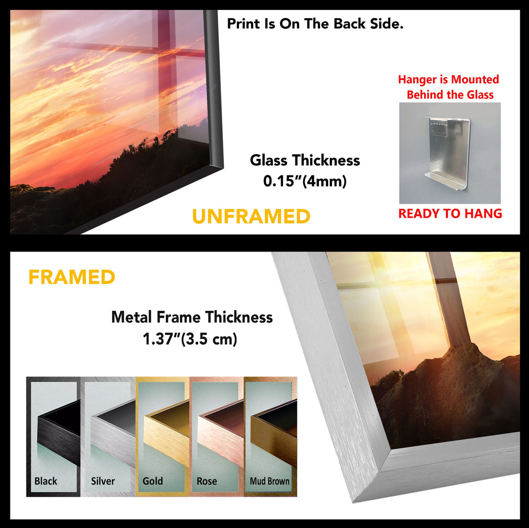 Jesus Cross Tempered Glass Wall Art - MyPhotoStation