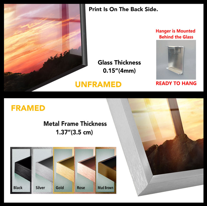 Jesus Cross Tempered Glass Wall Art - MyPhotoStation