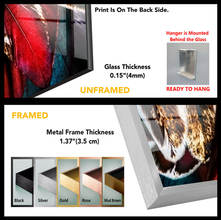 Feather Tempered Glass Wall Art - MyPhotoStation