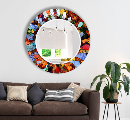 Stained Colorful Wall Mirror