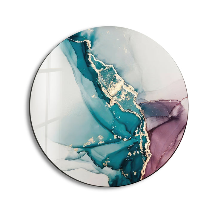 Gold Alcohol ink Round Glass Wall Art Our beautiful Glass Wall Art is sure to make your living places look better. It's made to add color, style, and elegance to any room. Our glass wall art has something for every taste and style of decor, whether you want to add a touch of modern luxury or bright creativity.