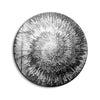 Silver Abstract Round Glass Wall Art