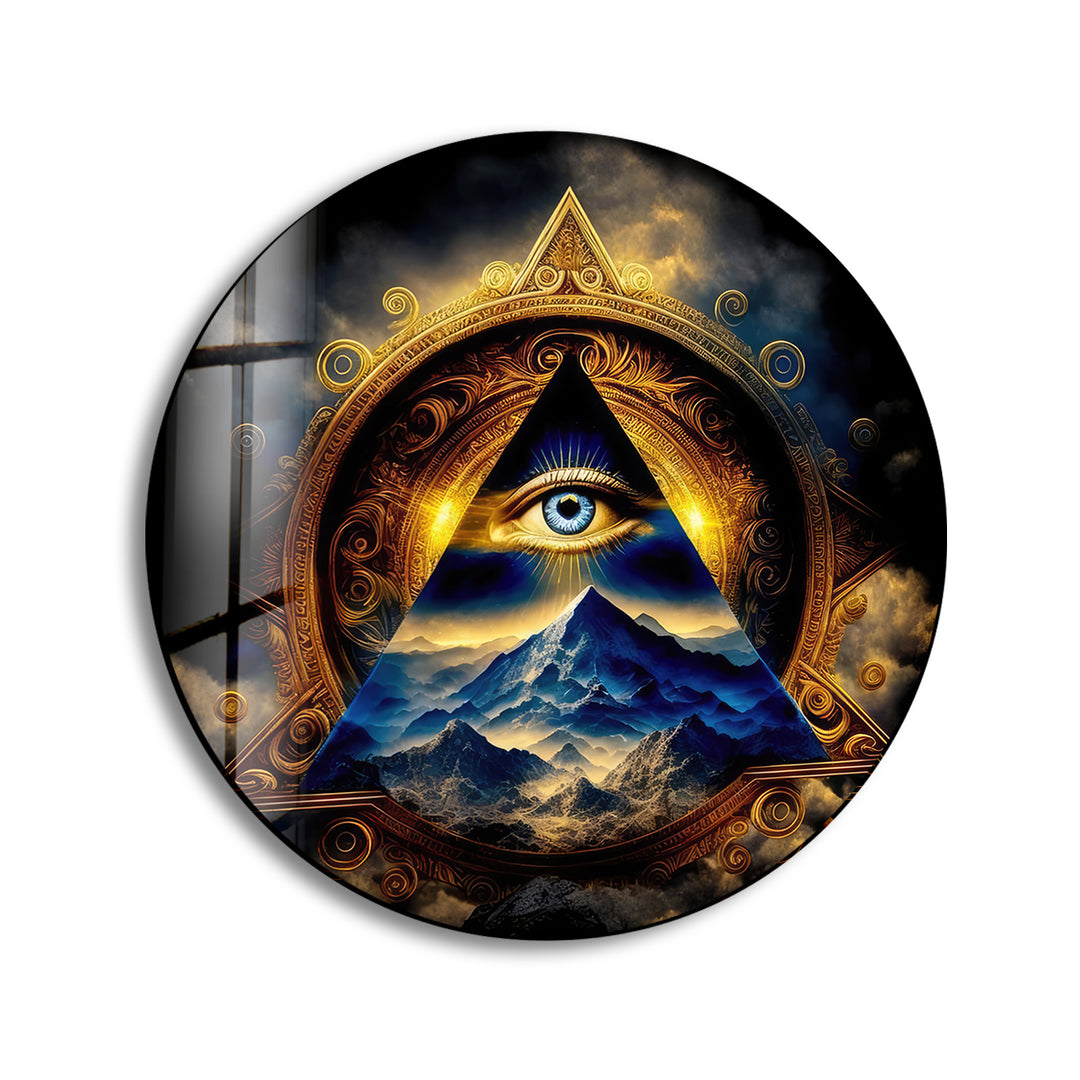 Abstract Round Illuminati Glass Wall Art glass image printing, glass prints from photos
