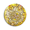 Abstract Round Yellow Glass Wall Art custom glass pictures, glass art prints
